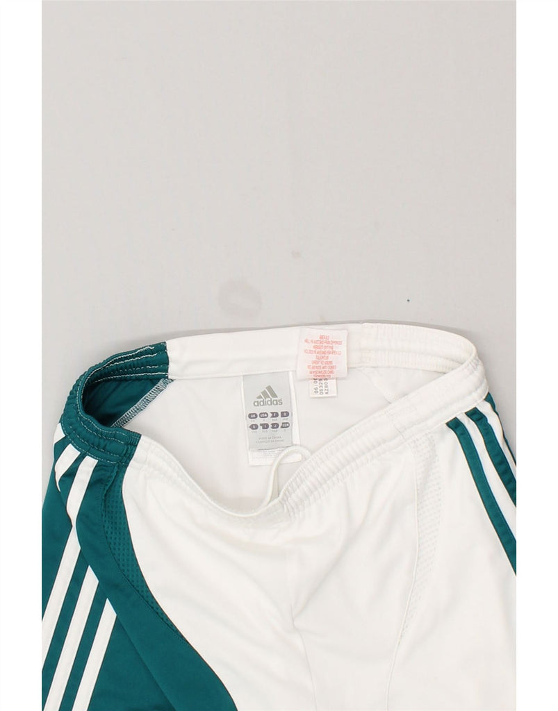 ADIDAS Boys Climacool Sport Shorts 9-10 Years White Colourblock Polyester Vintage Adidas and Second-Hand Adidas from Messina Hembry 