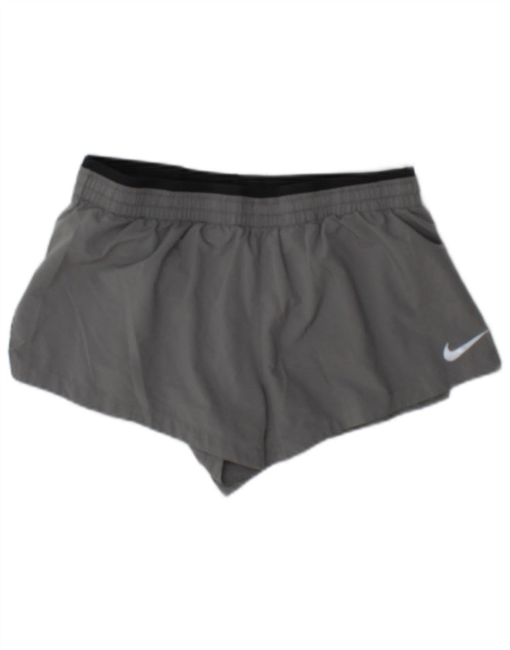 Nike Womens Dri Fit Sport Shorts UK 10 Small Grey Polyester
