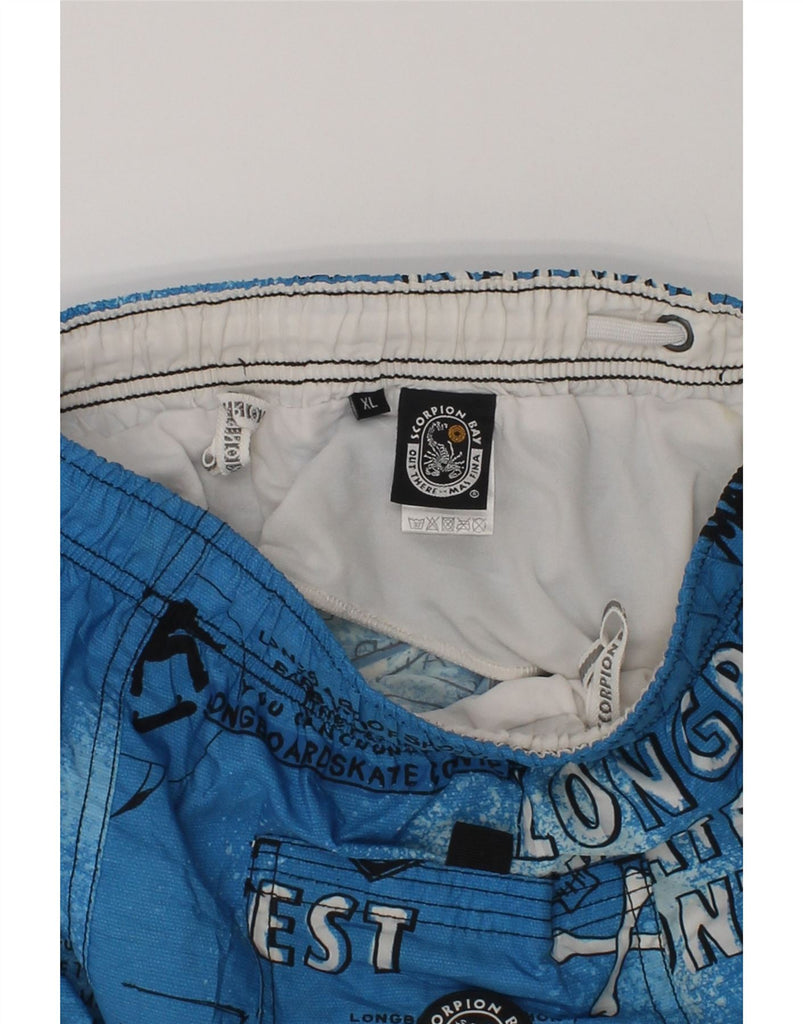 SCORPION BAY Boys Graphic Sport Shorts 13-14 Years XL Blue Polyester | Vintage Scorpion Bay | Thrift | Second-Hand Scorpion Bay | Used Clothing | Messina Hembry 