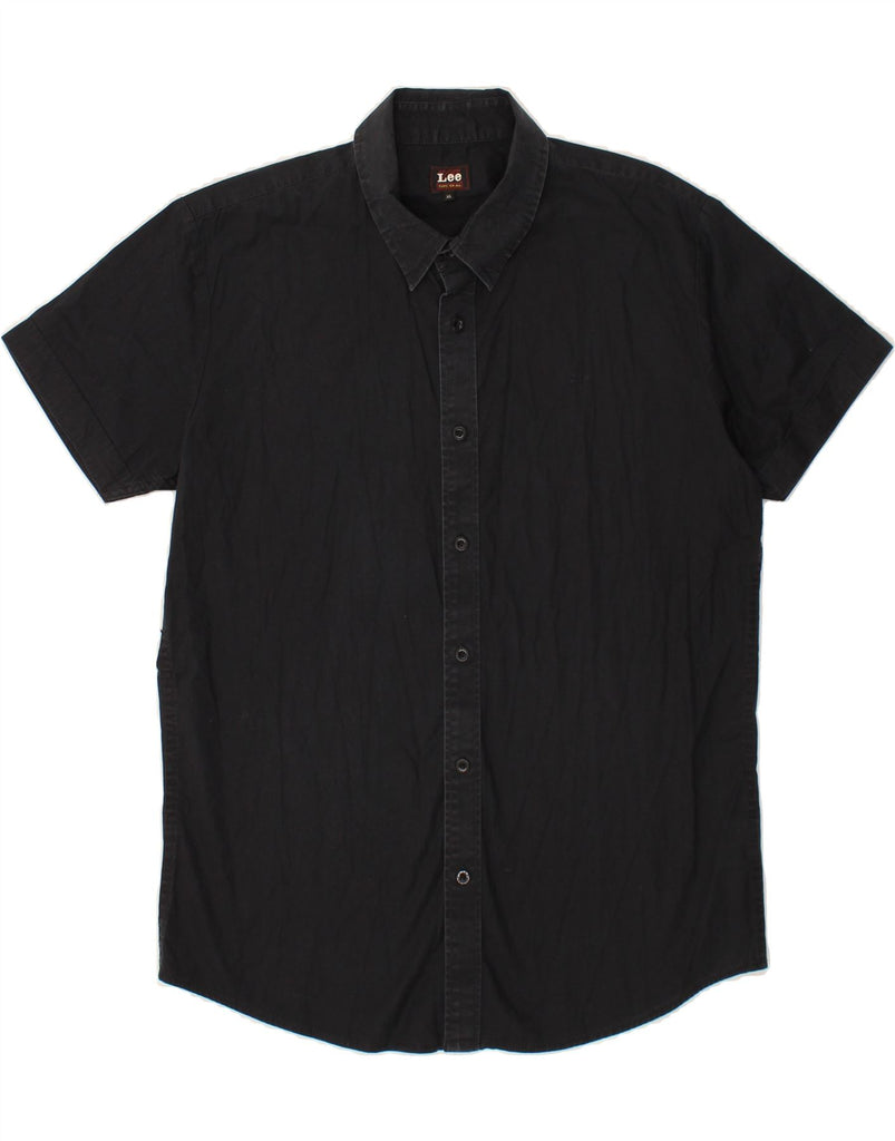 LEE Boys Short Sleeve Shirt 15-16 Years XL Black Cotton Vintage Lee and Second-Hand Lee from Messina Hembry 
