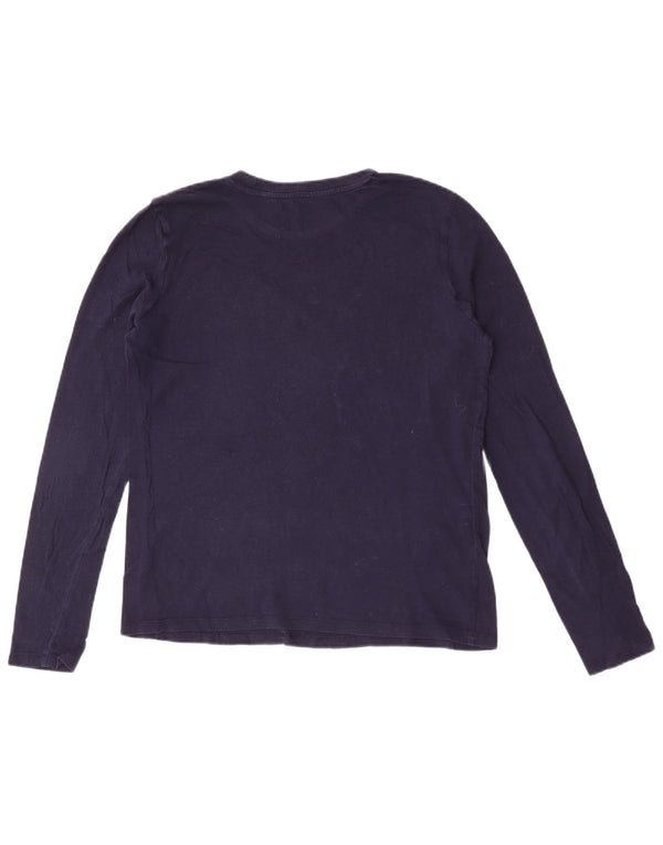 Gap Womens Graphic Top Long Sleeve UK 14 Medium Navy Blue