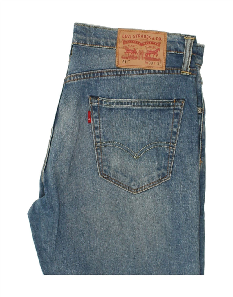 LEVI'S Mens 511 Slim Jeans W33 L32  Blue Cotton | Vintage Levi's | Thrift | Second-Hand Levi's | Used Clothing | Messina Hembry 