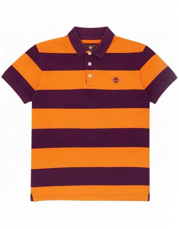Timberland Mens Earthkeepers Regular Fit Polo Shirt Medium Purple Striped