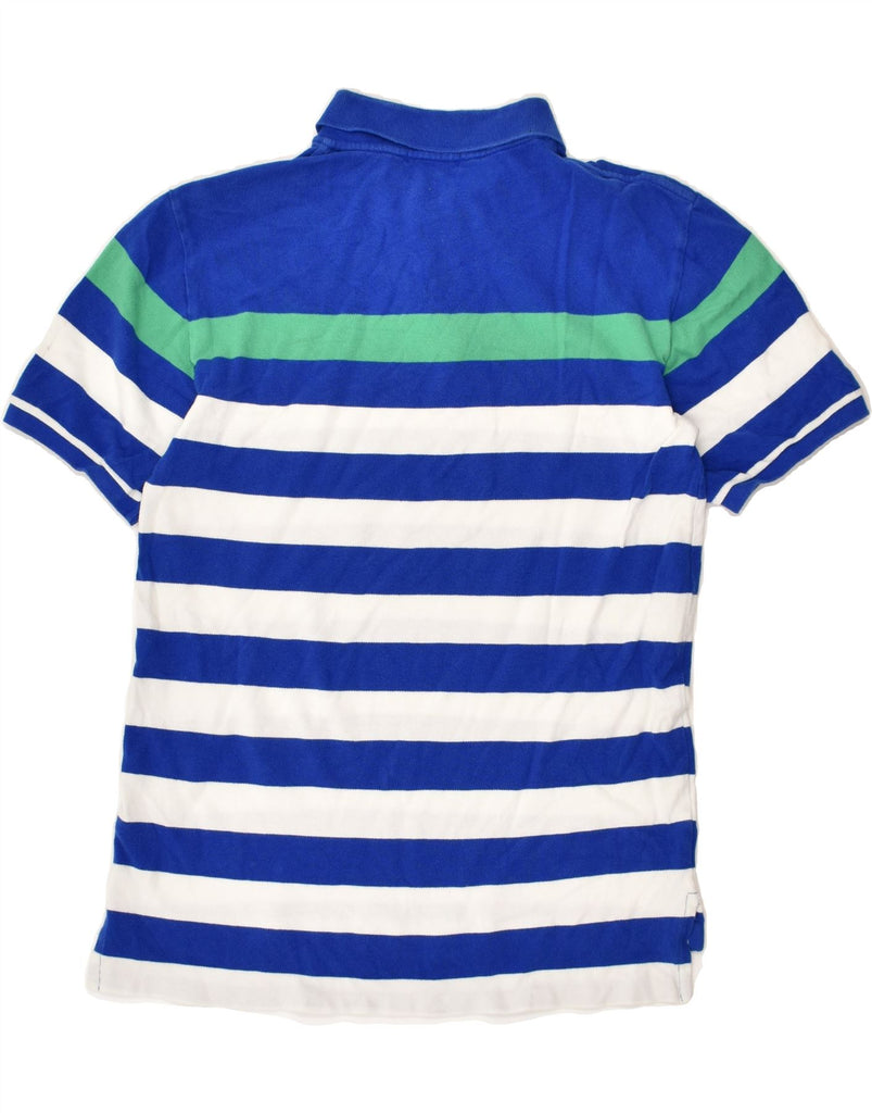 POLO RALPH LAUREN Boys Polo Shirt 15-16 Years XL Blue Striped Cotton | Vintage Polo Ralph Lauren | Thrift | Second-Hand Polo Ralph Lauren | Used Clothing | Messina Hembry 