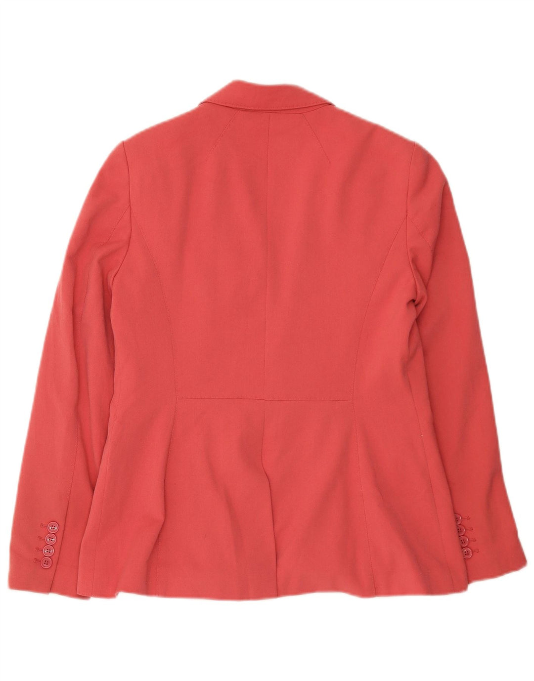 Marks & Spencer Womens 1 Button Blazer Jacket UK 12 Medium Pink Polyester