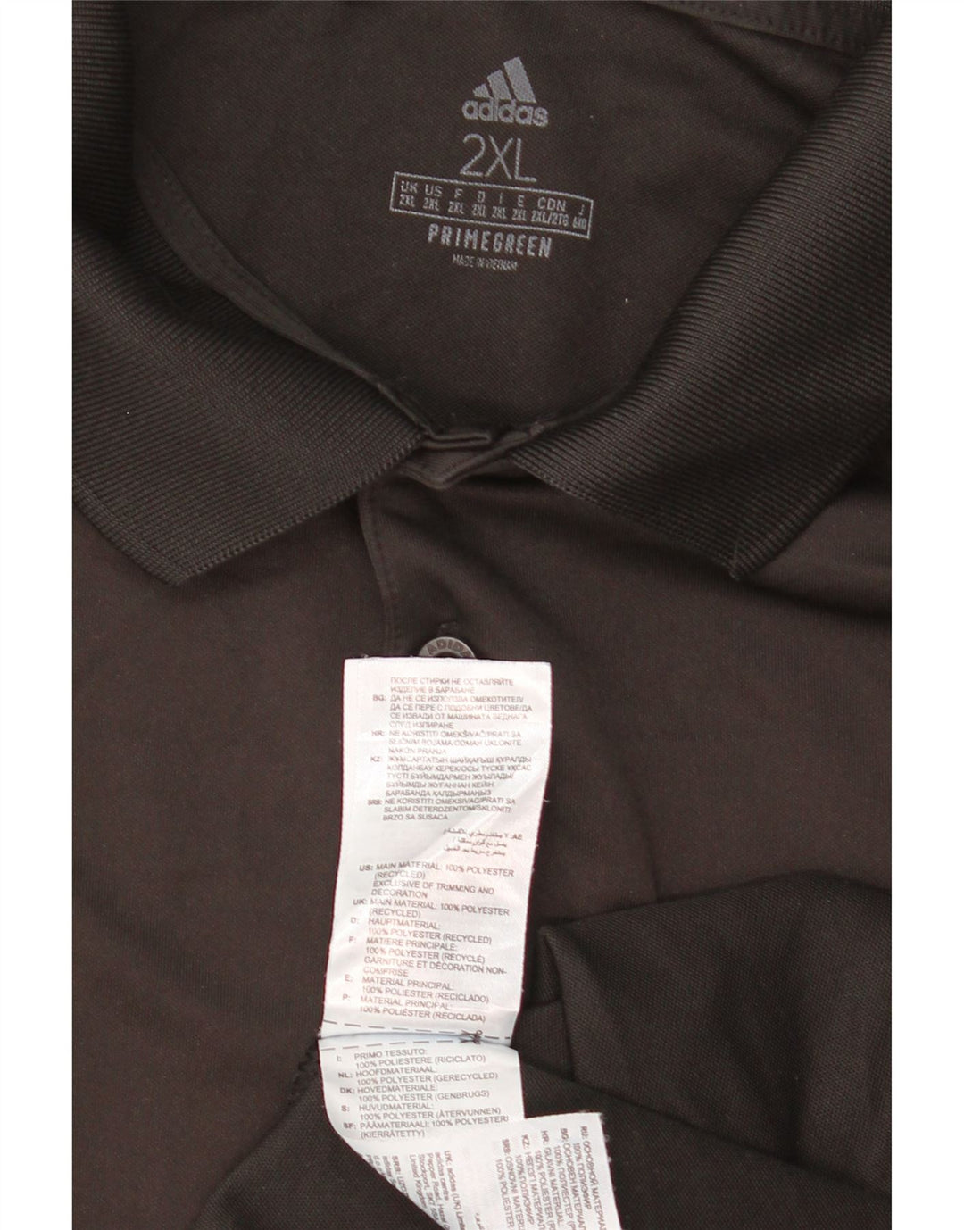 ADIDAS Mens Polo Shirt 2XL Black Polyester