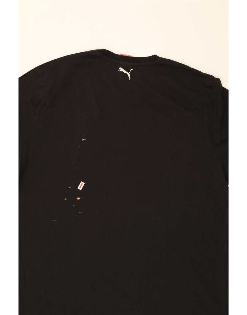 PUMA Mens Graphic T-Shirt Top 2XL Black Vintage Puma and Second-Hand Puma from Messina Hembry 