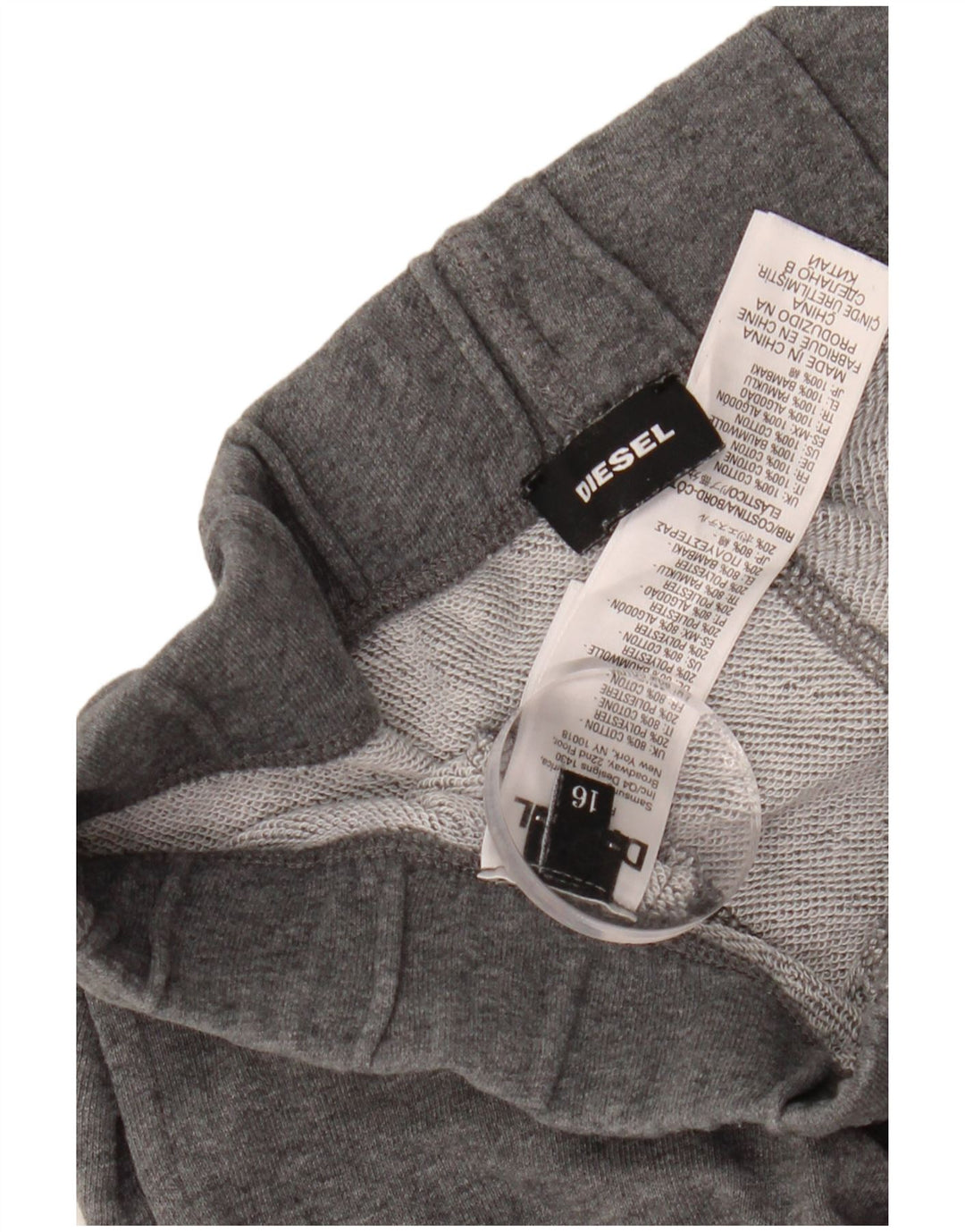 DIESEL Boys Tracksuit Trousers Joggers 15-16 Years Grey Cotton