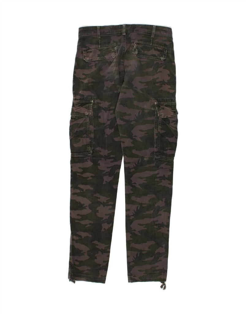 SCOUT Mens Scout Slim Cargo Trousers Small W29 L32 Khaki Camouflage Cotton | Vintage Scout | Thrift | Second-Hand Scout | Used Clothing | Messina Hembry 