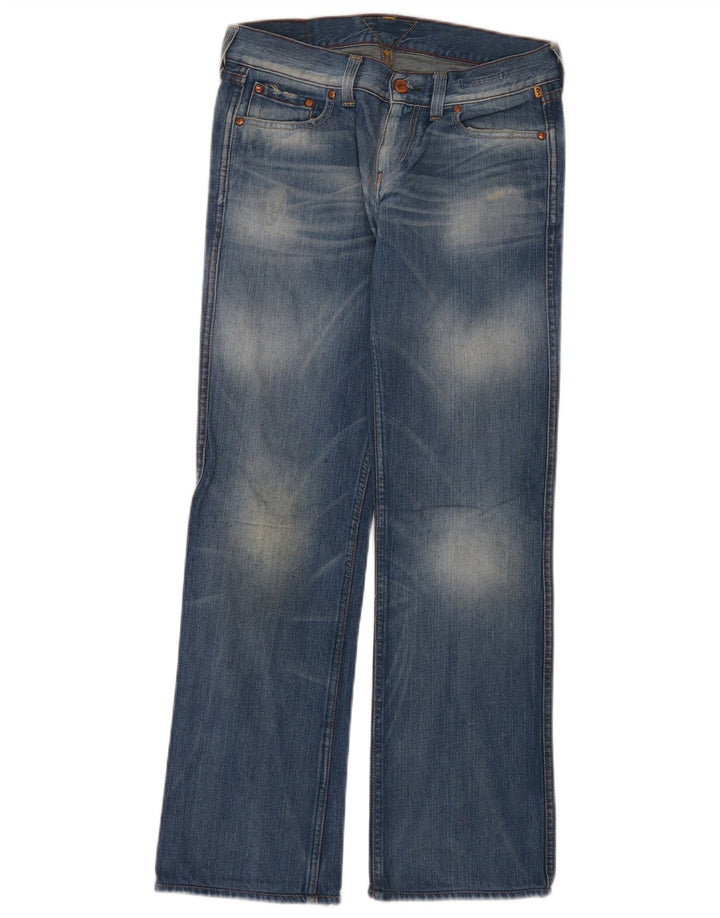 Meltin' Pot Womens Straight Jeans W26 L32 Blue Cotton