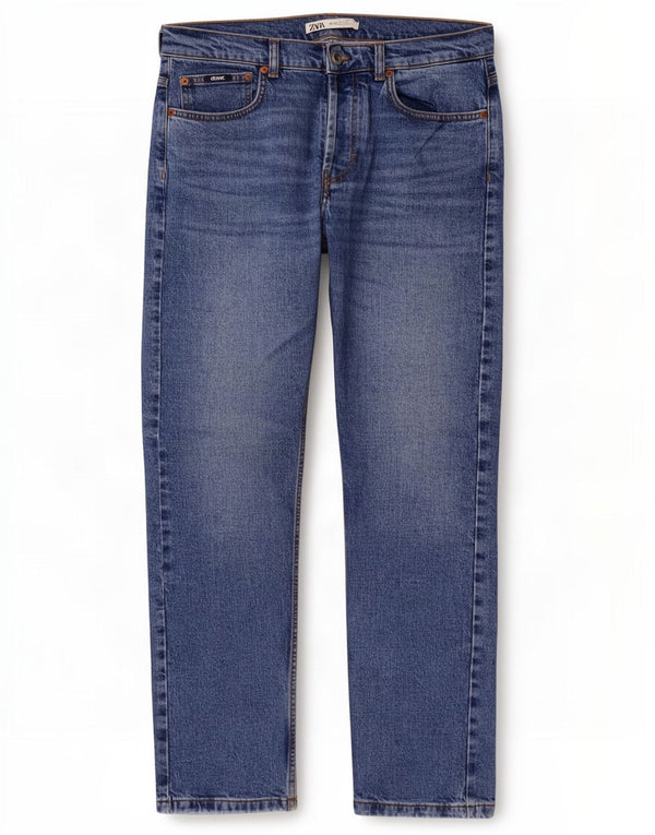 Zara Mens Slim Jeans EU 42 Large W32 L30 Blue