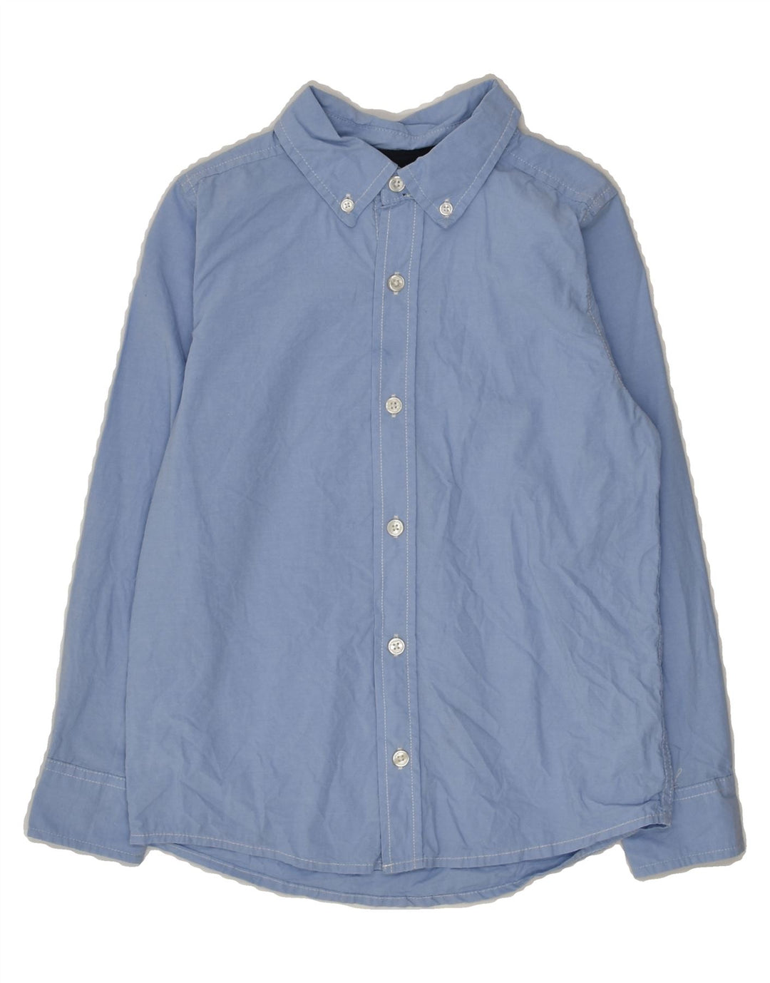 VINTAGE Boys Shirt 9-10 Years Blue Cotton | Vintage Vintage | Thrift | Second-Hand Vintage | Used Clothing | Messina Hembry 