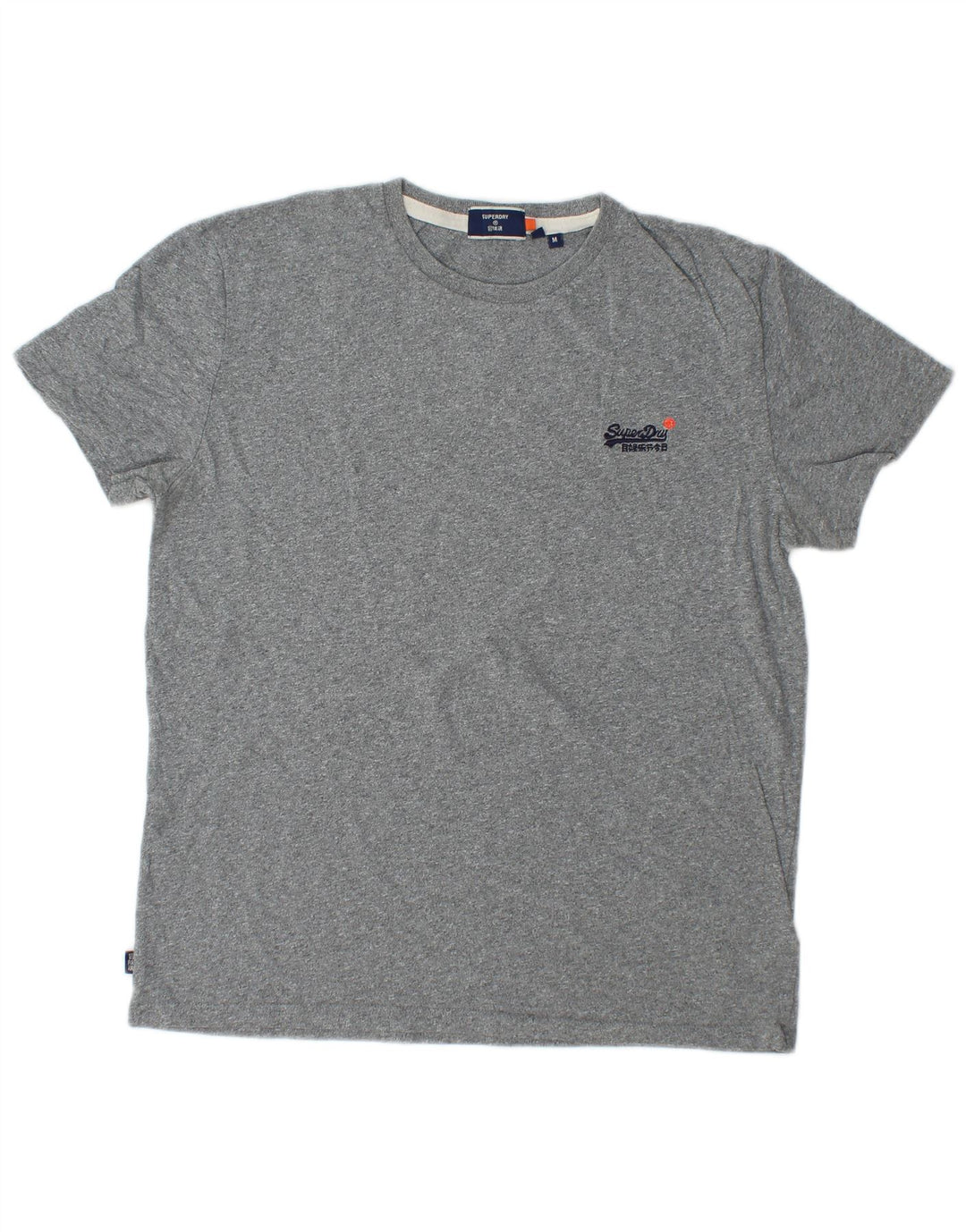 SUPERDRY Womens T-Shirt Top UK 14 Medium Grey Cotton