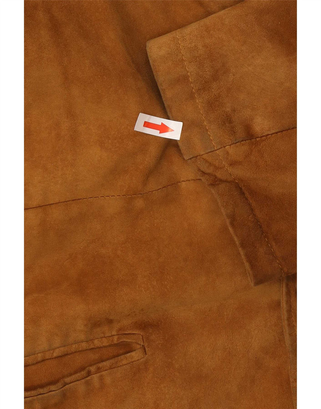 Vintage Mens Suede Jacket IT 46 Small Brown Leather