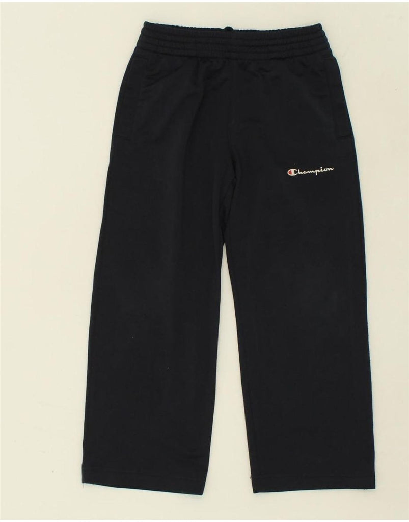 CHAMPION Boys Tracksuit Trousers 5-6 Years XS  Navy Blue Polyester | Vintage Champion | Thrift | Second-Hand Champion | Used Clothing | Messina Hembry 