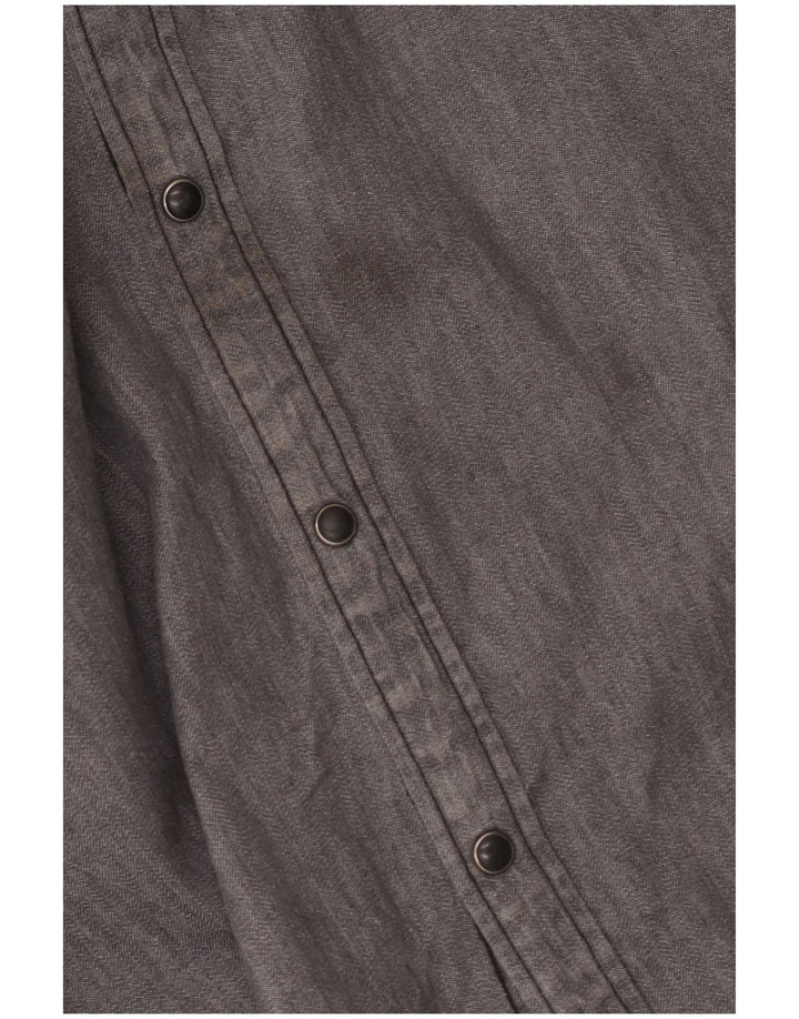 Lee Mens Utility Western Shirt 2XL Grey Cotton