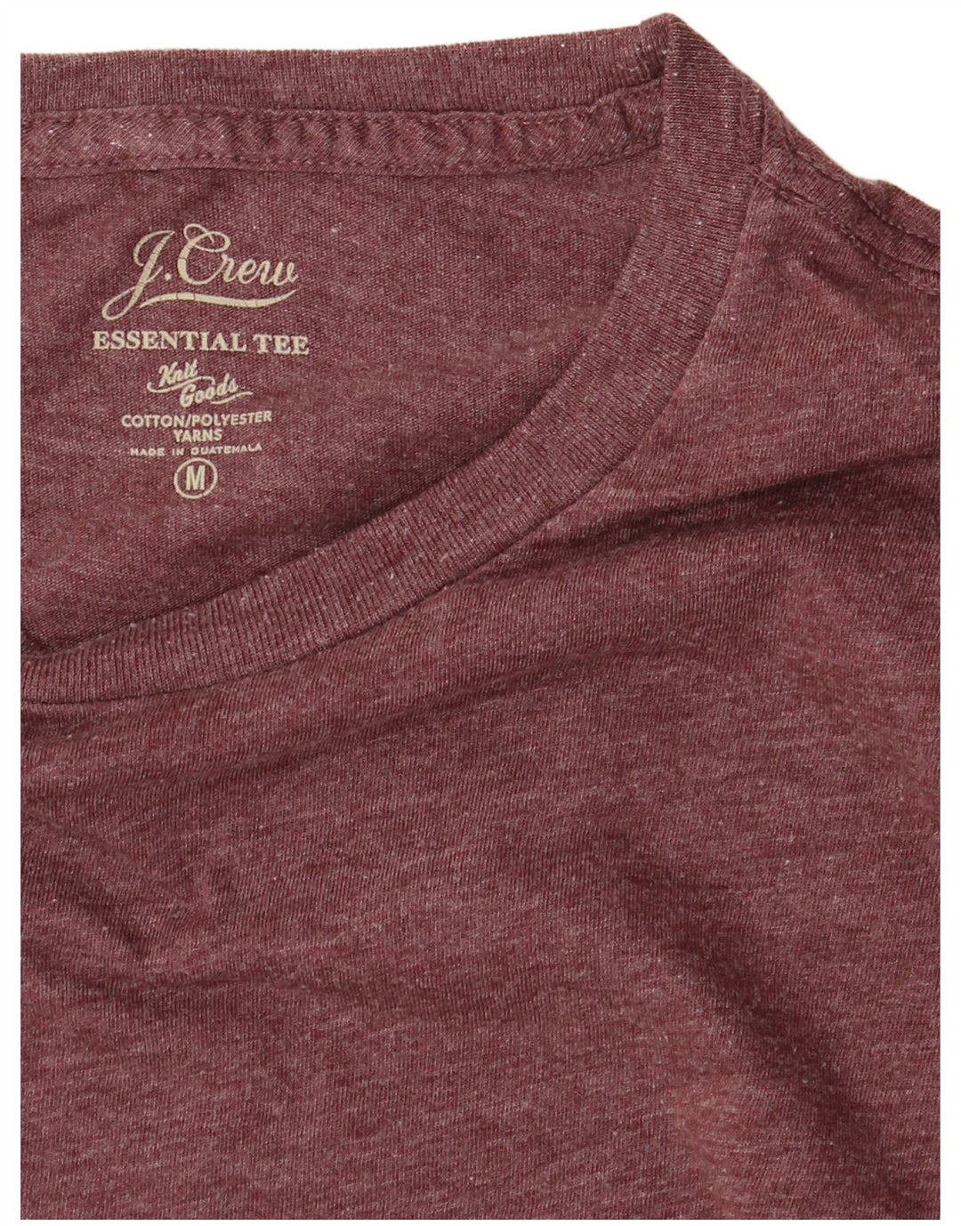J. Crew Mens Top Long Sleeve Medium Burgundy Cotton