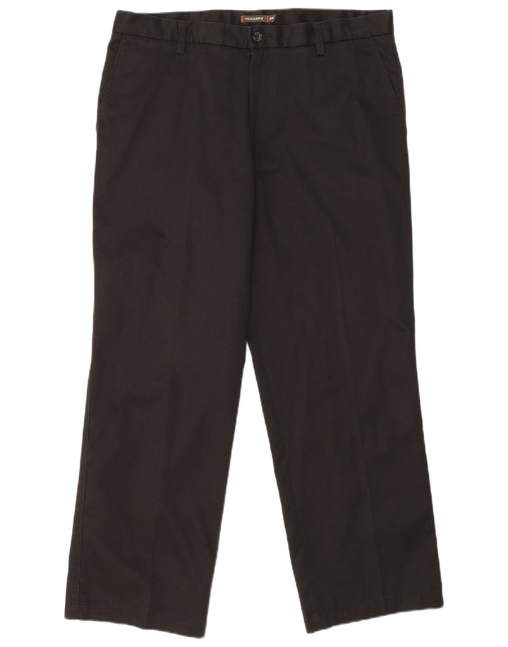 Dockers Mens Straight Chino Trousers W36 L29 Black