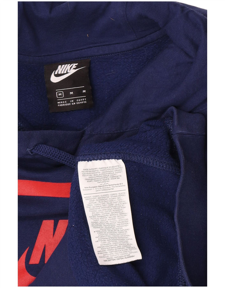 Nike Mens Air Graphic Hoodie Jumper Medium Blue Cotton