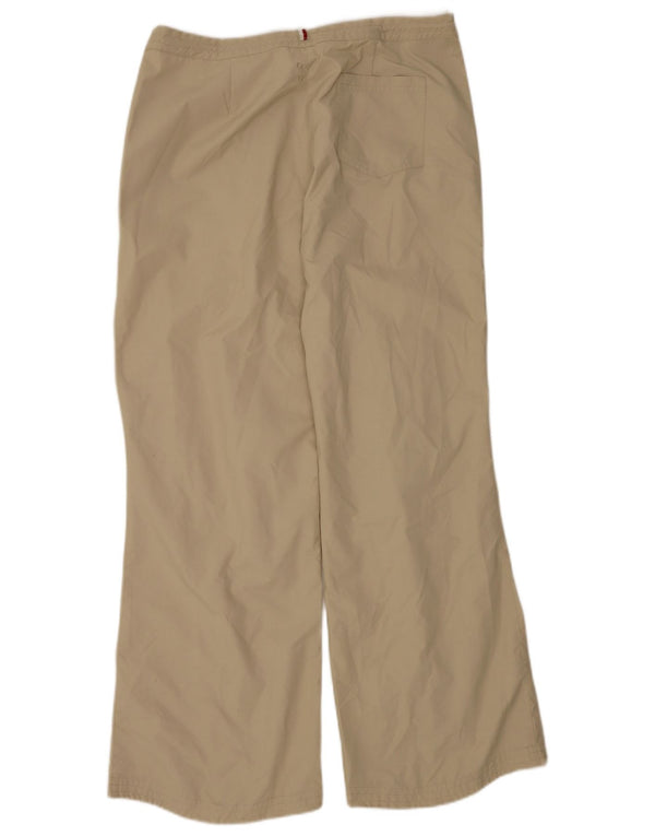 Ellesse Womens Straight Casual Trousers UK 16 Large W34 L31 Beige Nylon