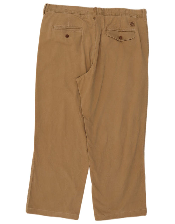 Timberland Mens Straight Chino Trousers W38 L27 Beige Cotton