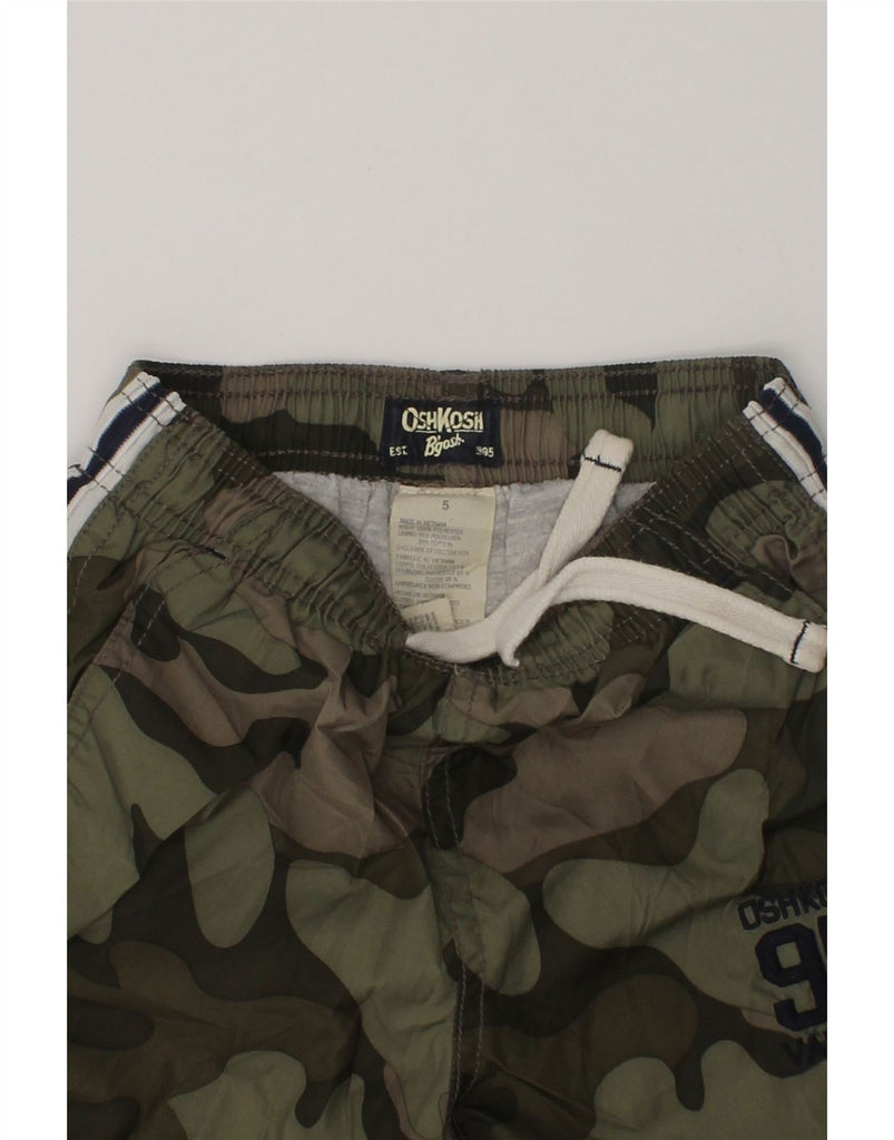 OSH KOSH Boys Bermuda Shorts 4-5 Years W20  Khaki Camouflage Polyester | Vintage Osh Kosh | Thrift | Second-Hand Osh Kosh | Used Clothing | Messina Hembry 