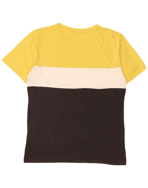 Puma Mens T-Shirt Top Medium Multicoloured Colourblock Cotton