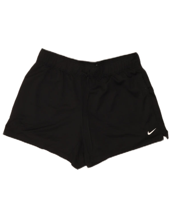 Nike Womens Dri Fit Sport Shorts UK 16 Large Black Polyester