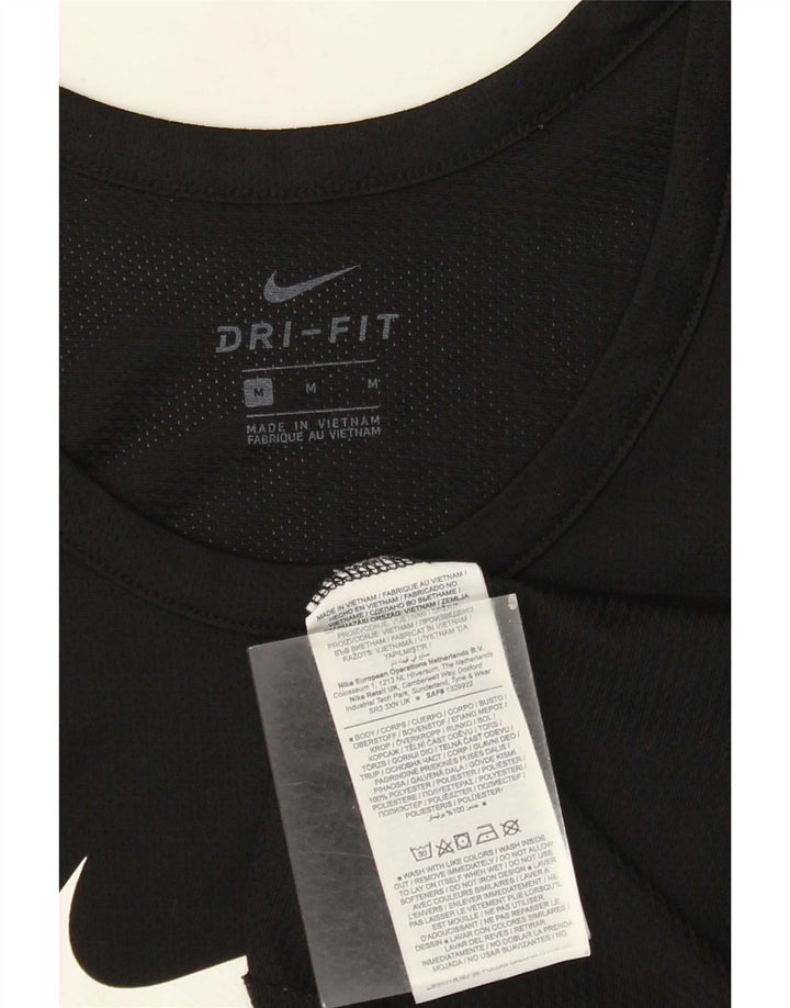 Nike Mens Dri Fit Graphic Vest Top Medium Black Polyester