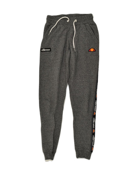 ELLESSE Womens Tracksuit Trousers Joggers UK 4 XS Grey Cotton Vintage Second Hand Clothing Online Messina Hembry