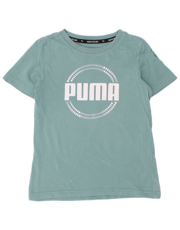 Puma Boys Graphic T-Shirt Top 7-8 Years Blue