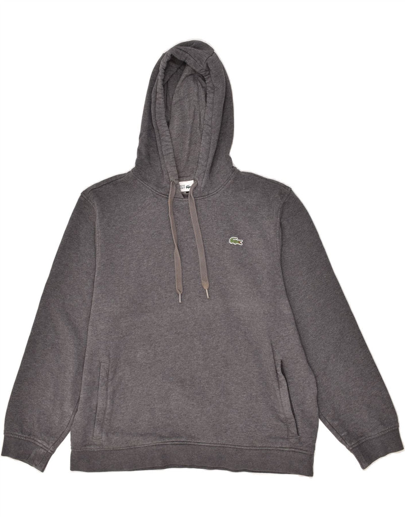LACOSTE Mens Hoodie Jumper Size 6 XL Grey Cotton | Vintage Lacoste | Thrift | Second-Hand Lacoste | Used Clothing | Messina Hembry 