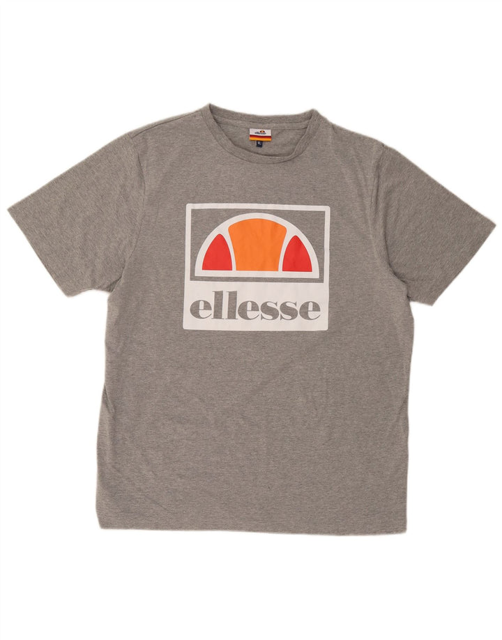 Ellesse Mens Graphic T-Shirt Top XL Grey Cotton