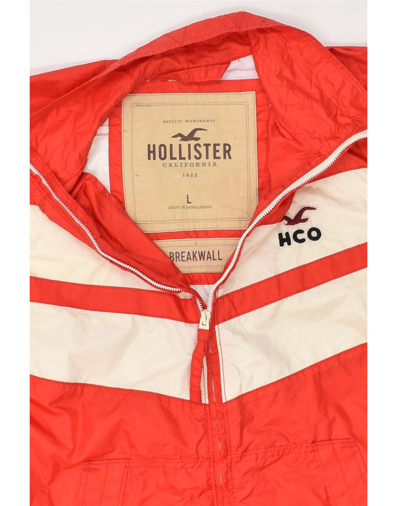 HOLLISTER Womens Rain Jacket UK 16 Large Orange Nylon | Vintage Hollister | Thrift | Second-Hand Hollister | Used Clothing | Messina Hembry 