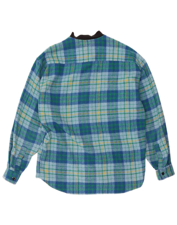 Mac Fashion Mens Flannel Shirt Medium Blue Check Wool