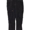 Zara Womens Cargo Cropped Trousers Medium W28 L25 Navy Blue Cotton