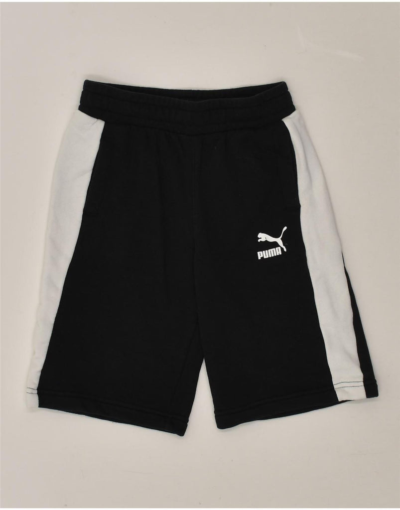 PUMA Boys Sport Shorts 9-10 Years Black Cotton | Vintage Puma | Thrift | Second-Hand Puma | Used Clothing | Messina Hembry 