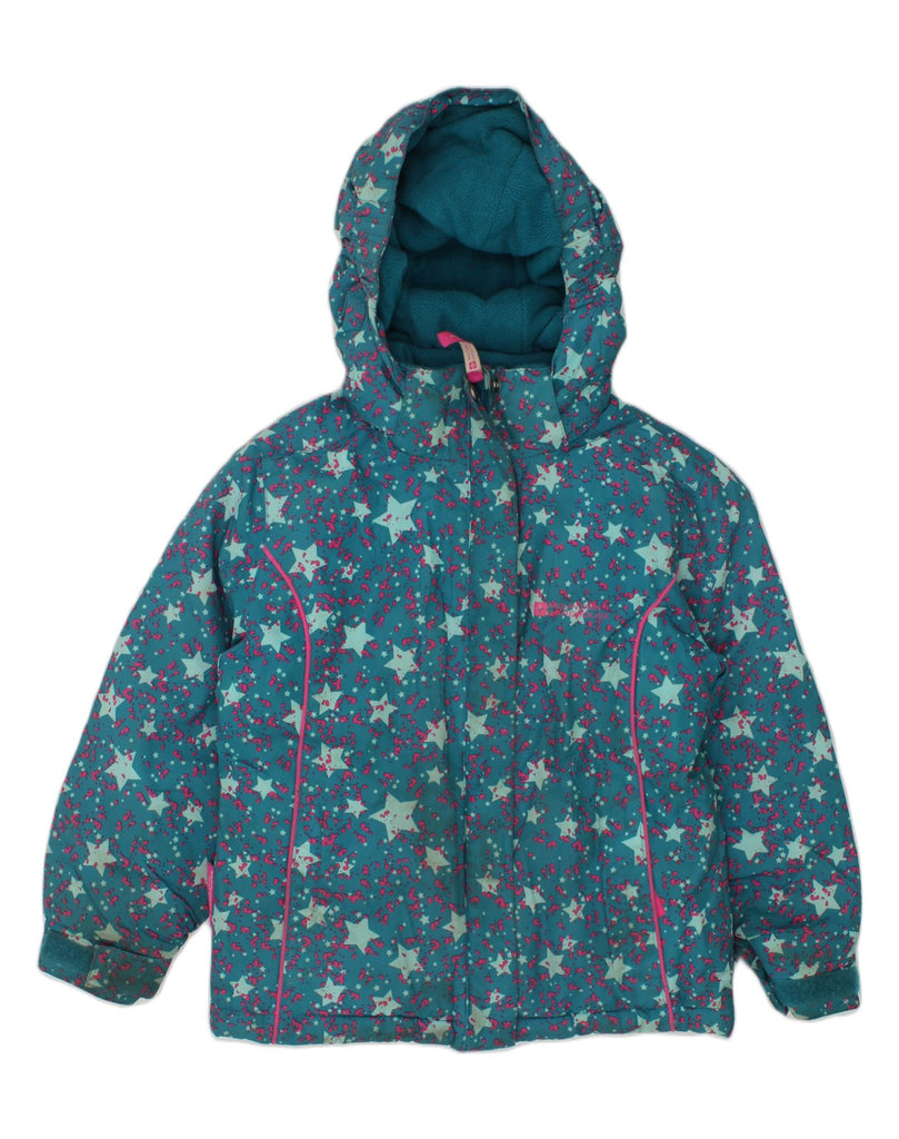 MOUNTAIN WAREHOUSE Girls Hooded Windbreaker Jacket 5-6 Years Blue Floral | Vintage Mountain Warehouse | Thrift | Second-Hand Mountain Warehouse | Used Clothing | Messina Hembry 