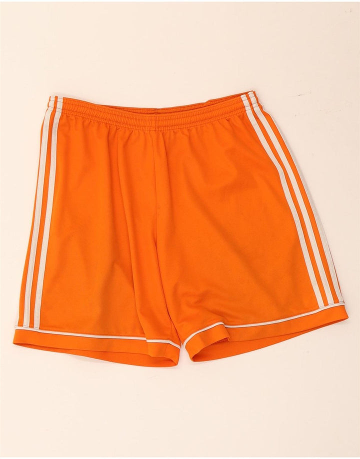 Adidas Mens Climalite Sport Shorts Large Orange Polyester