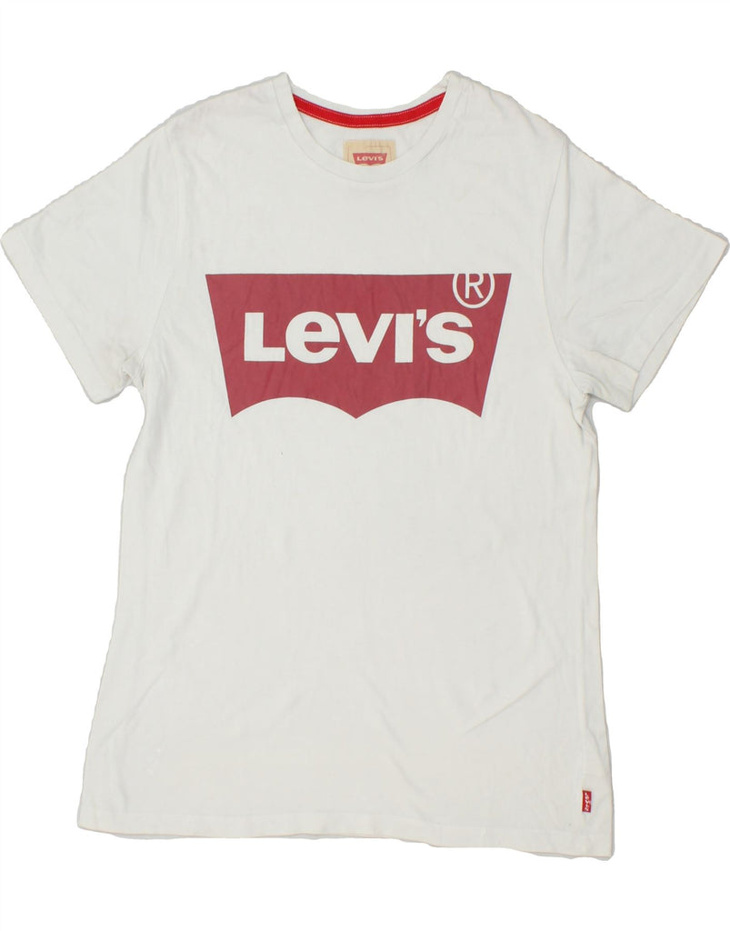 LEVI'S Girls Graphic T-Shirt Top 13-14 Years White Cotton | Vintage Levi's | Thrift | Second-Hand Levi's | Used Clothing | Messina Hembry 