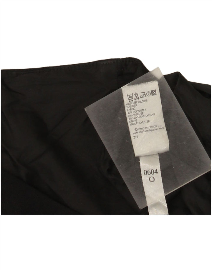 Marks & Spencer Womens Mini Pencil Skirt UK 20 2XL W40  Black Polyester