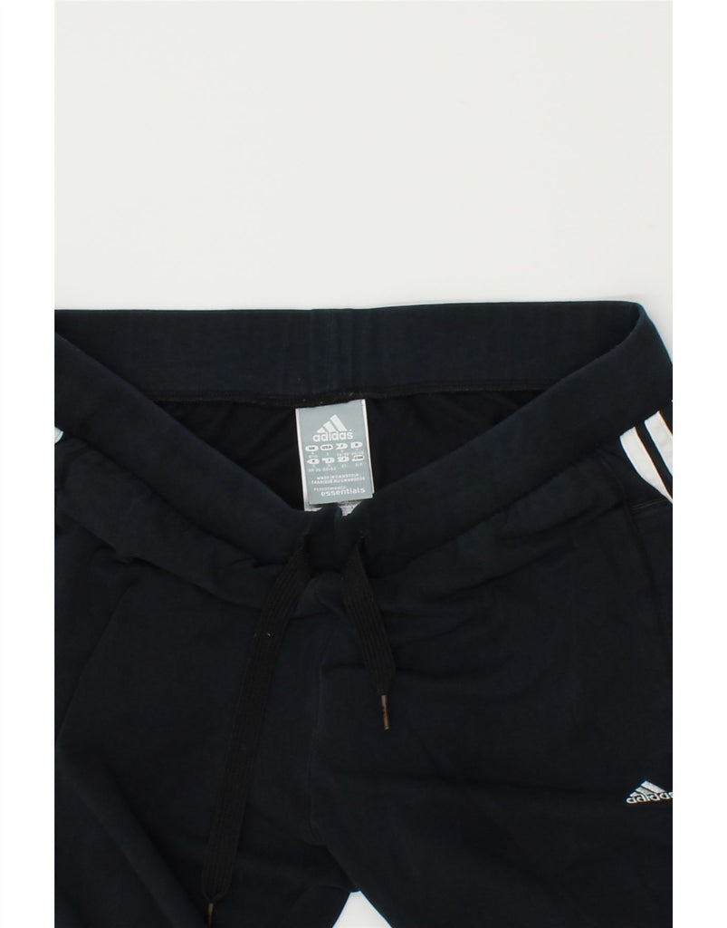 ADIDAS Womens Tracksuit Trousers Joggers UK 8/10 Small Black Cotton | Vintage Adidas | Thrift | Second-Hand Adidas | Used Clothing | Messina Hembry 