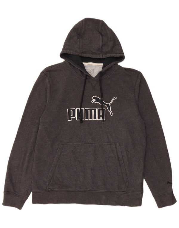 Puma Mens Graphic Hoodie Jumper Medium Grey