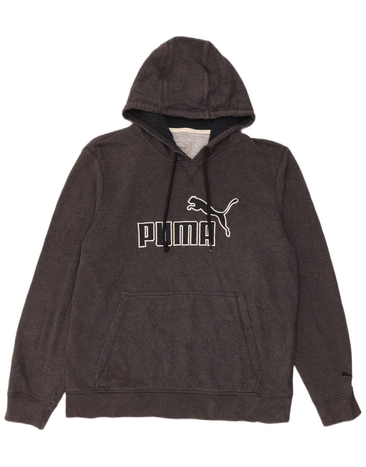 Puma Mens Graphic Hoodie Jumper Medium Grey