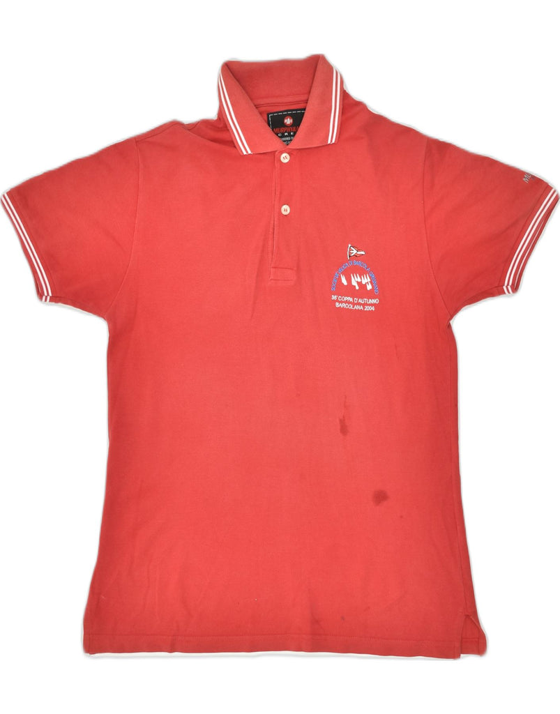 MURPHY & NYE Mens Polo Shirt Medium Red Cotton | Vintage | Thrift | Second-Hand | Used Clothing | Messina Hembry 