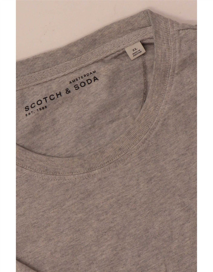 Scotch & Soda Mens T-Shirt Top XL Grey Flecked
