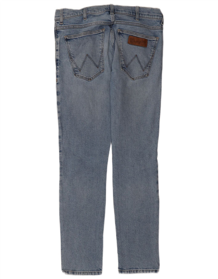 WRANGLER Mens Larston Slim Jeans W32 L32 Blue Cotton