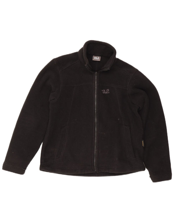 Jack Wolfskin Womens Liner Fleece Jacket UK 14 Large Black Polyester