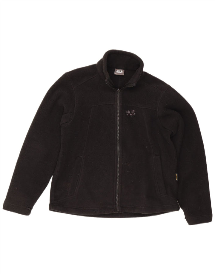 Jack Wolfskin Womens Liner Fleece Jacket UK 14 Large Black Polyester