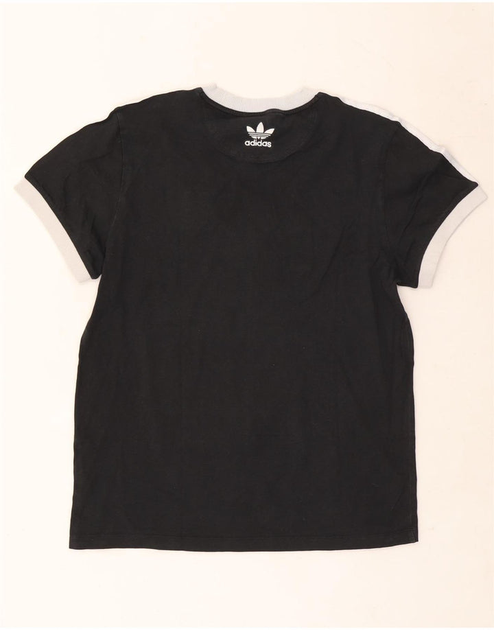 Adidas Womens T-Shirt Top UK 10 Small Black